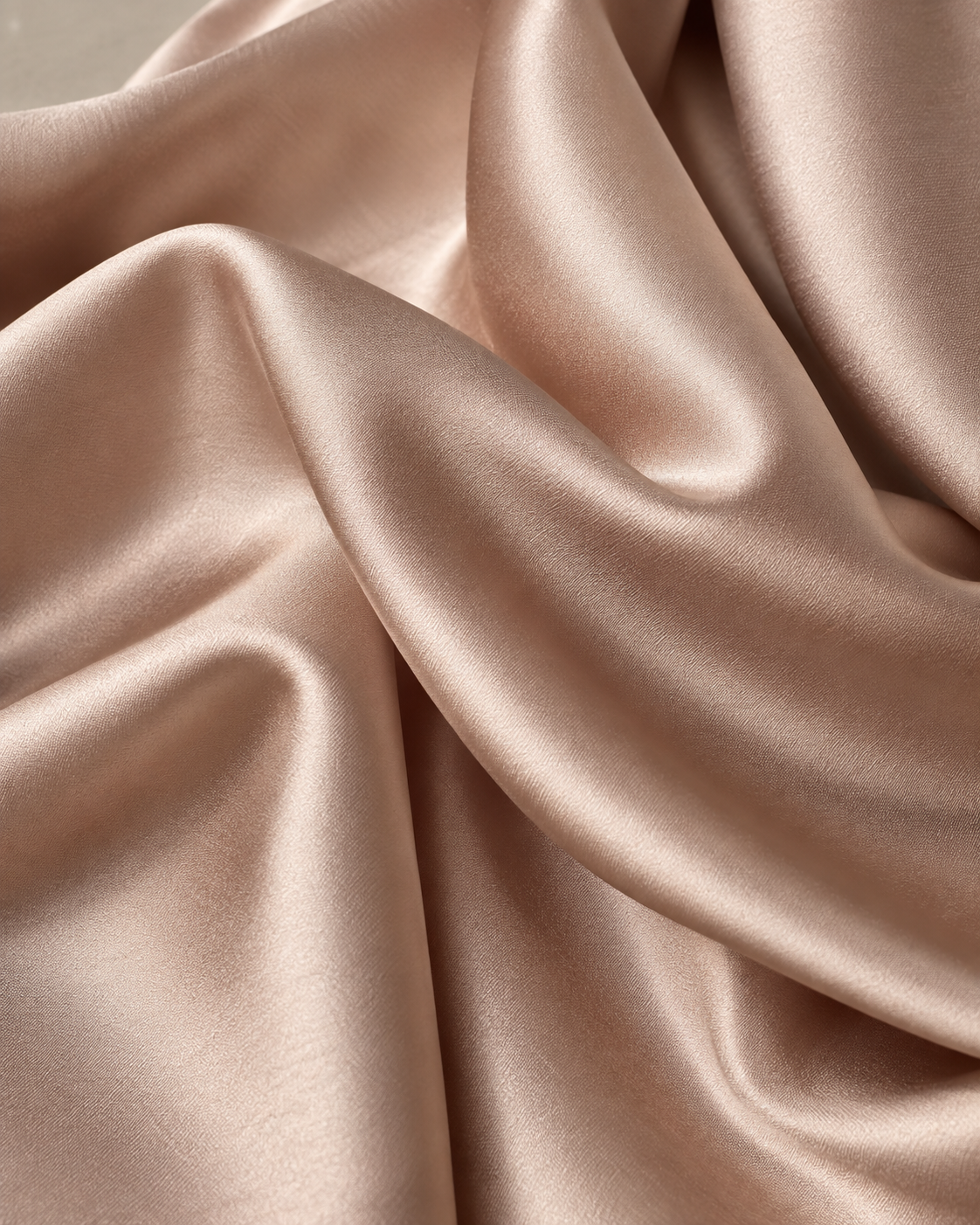 Champagne satin fabric detail