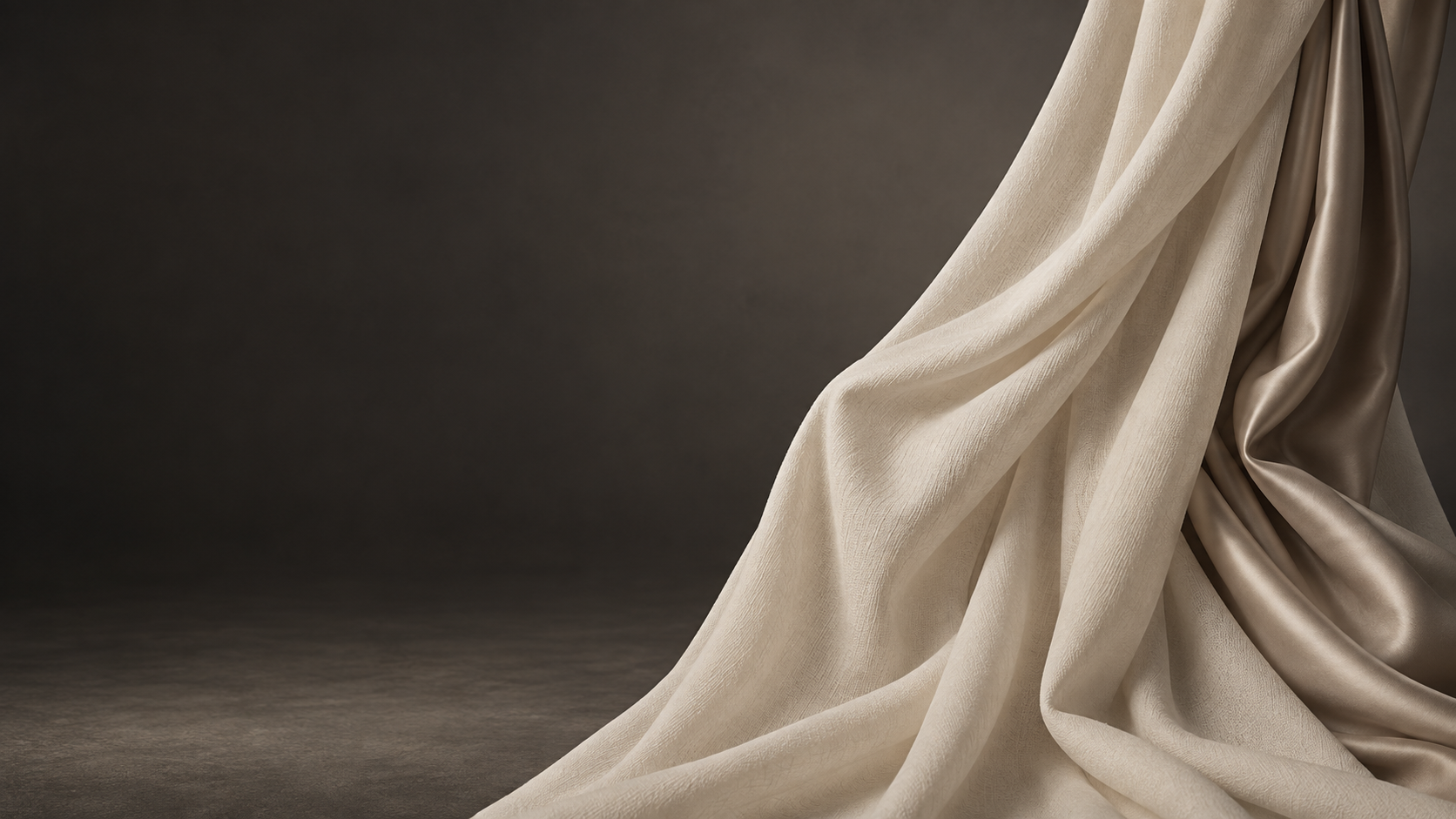 Sculptural drape of fine woven womenswear fabrics